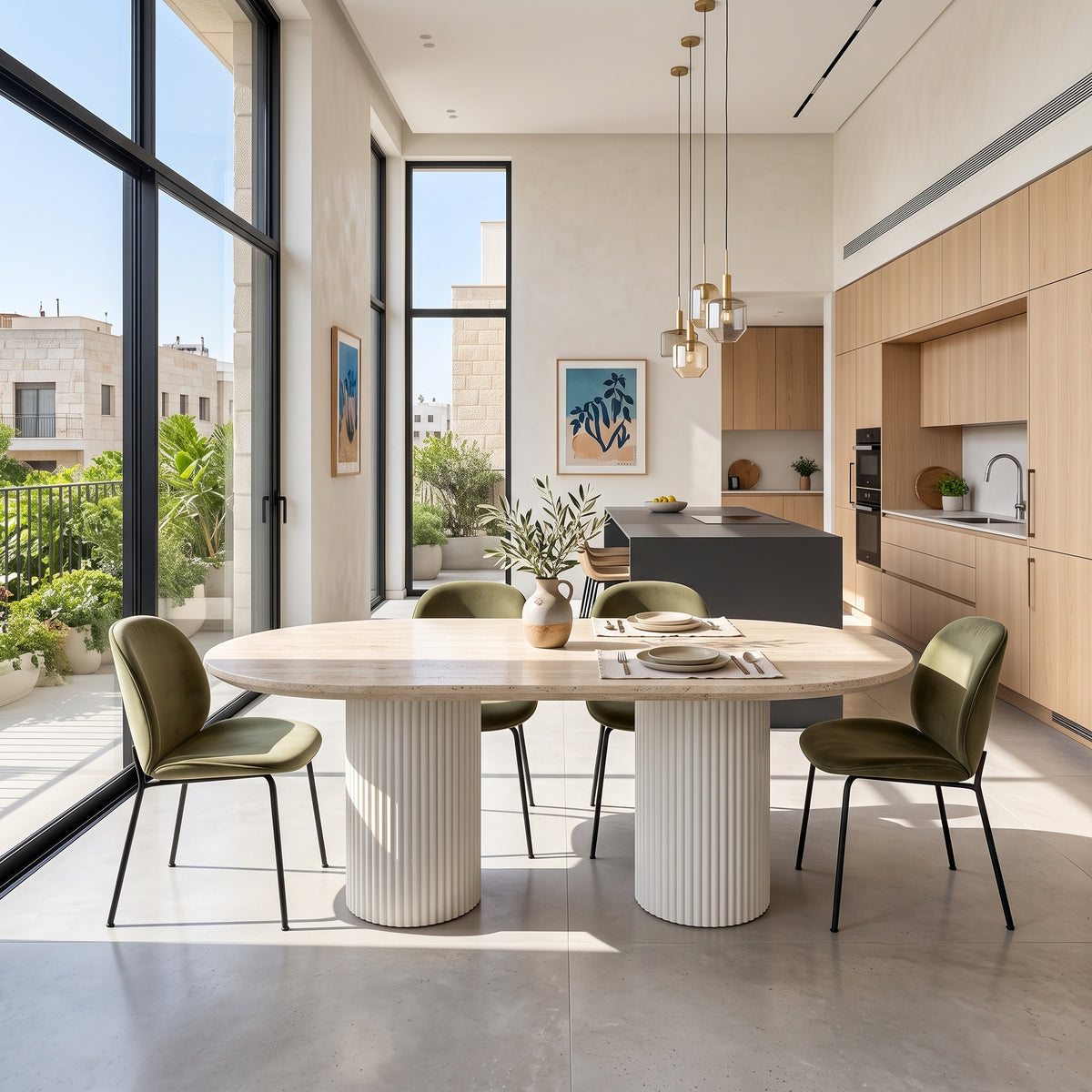 שולחן מטבח נפתח דגם סול